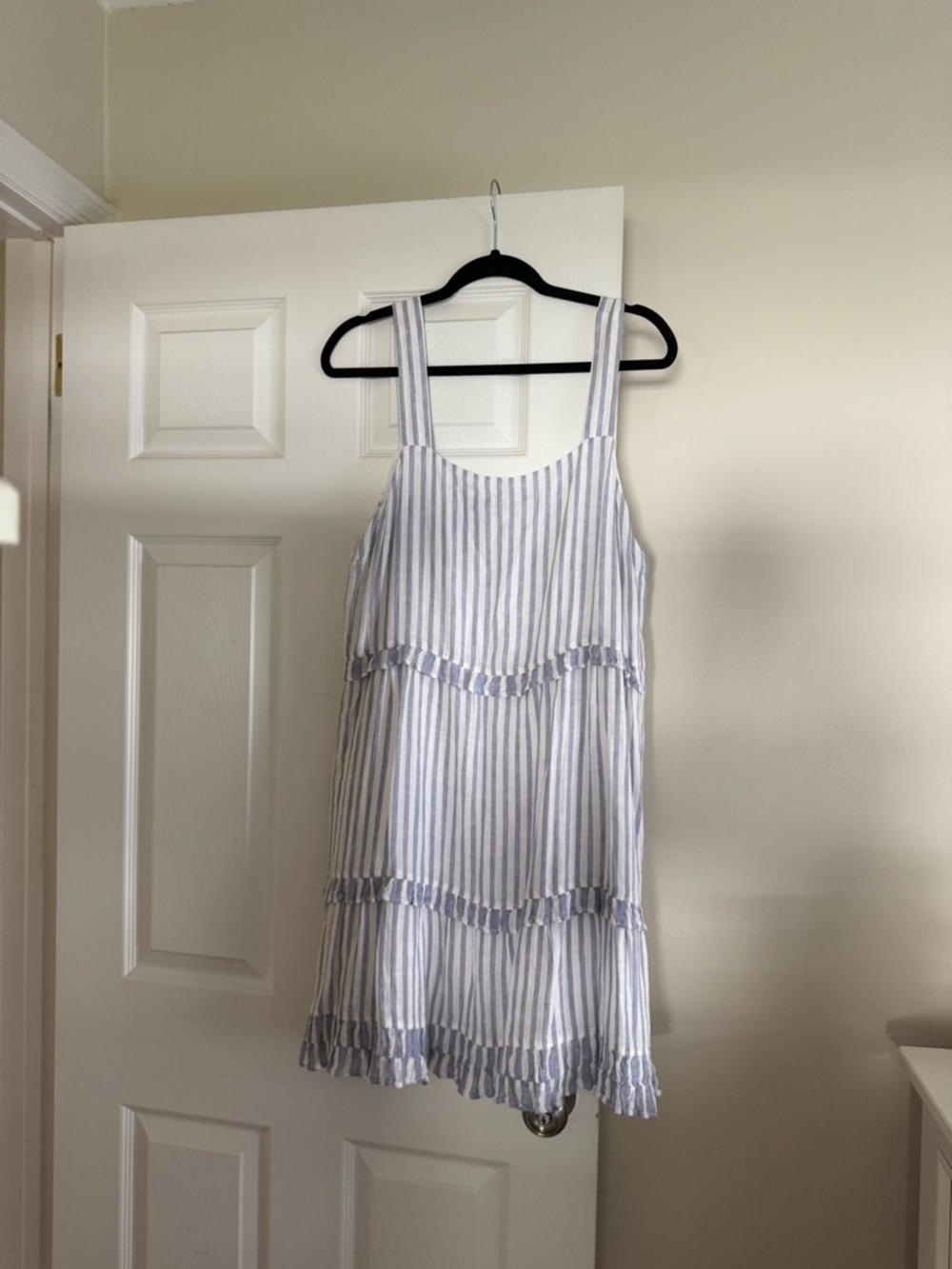 Blue and White Striped Rails Dress